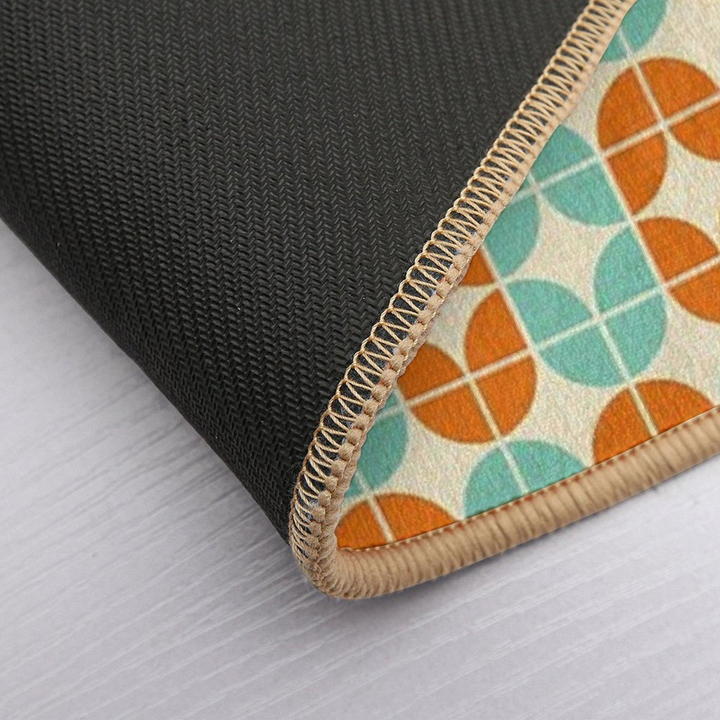 Groovy 1960’s Inspired Retro Vintage Design in Orange And Teal  Versatile Bath Mat