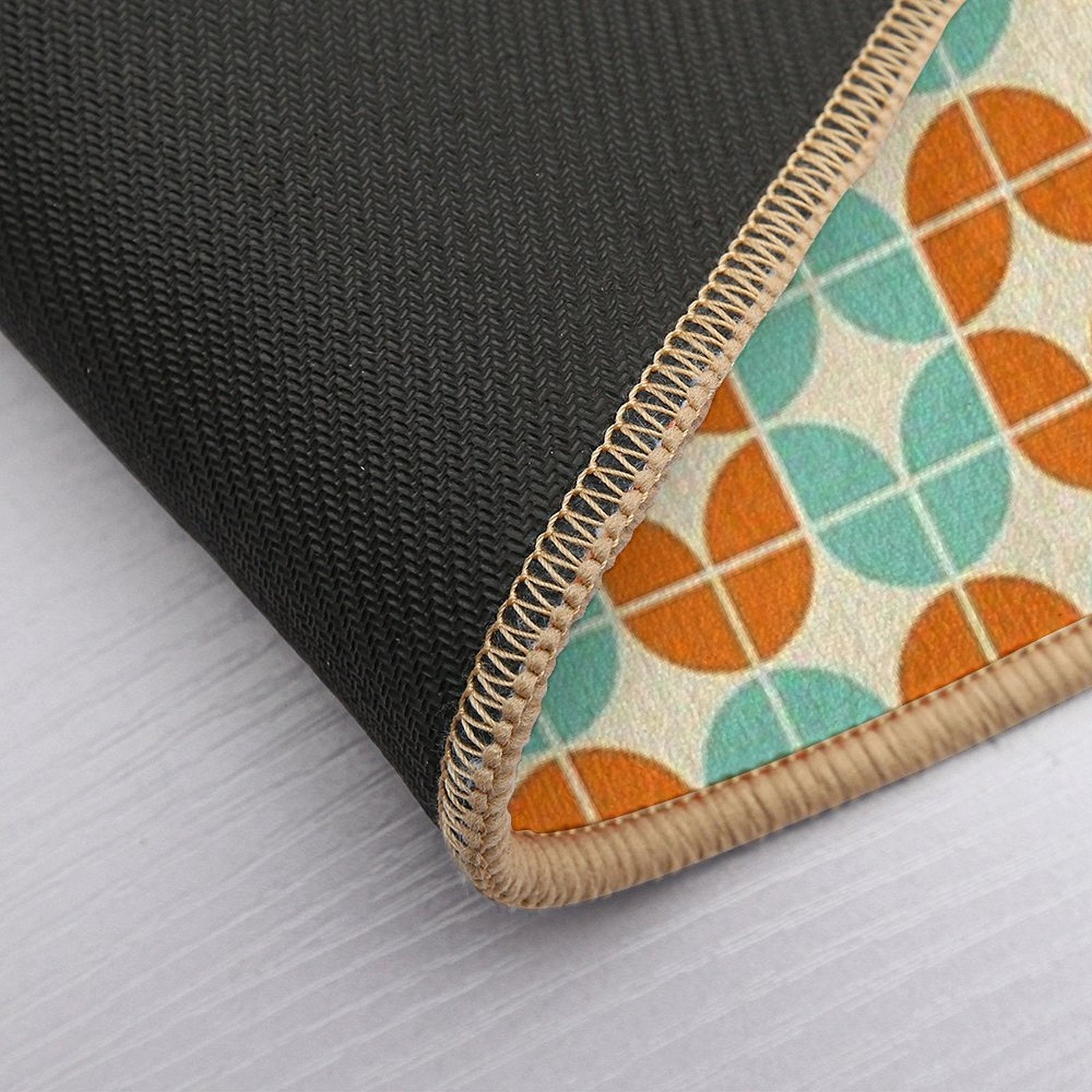 Groovy 1960’s Inspired Retro Vintage Design in Orange And Teal  Versatile Bath Mat