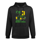 Kids Farm Green Tractor 3rd Birthday Party Farmer Boy 3 Year Old Shape Retention Hoodie