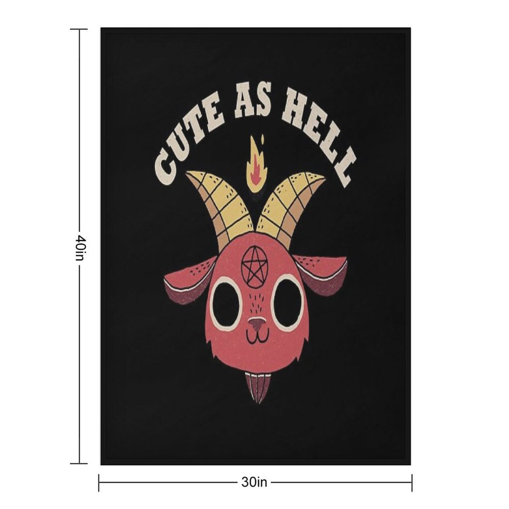 Cute As Hell Plush Throw Blanket