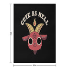 Cute As Hell Plush Throw Blanket