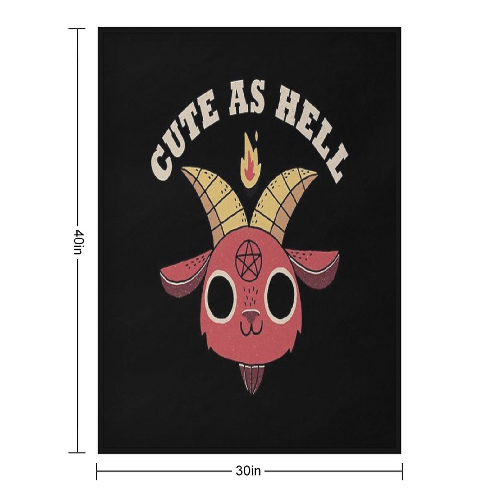 Cute As Hell Plush Throw Blanket