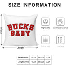 Bucks Baby Soft Reinforced Edging Throw Pillow