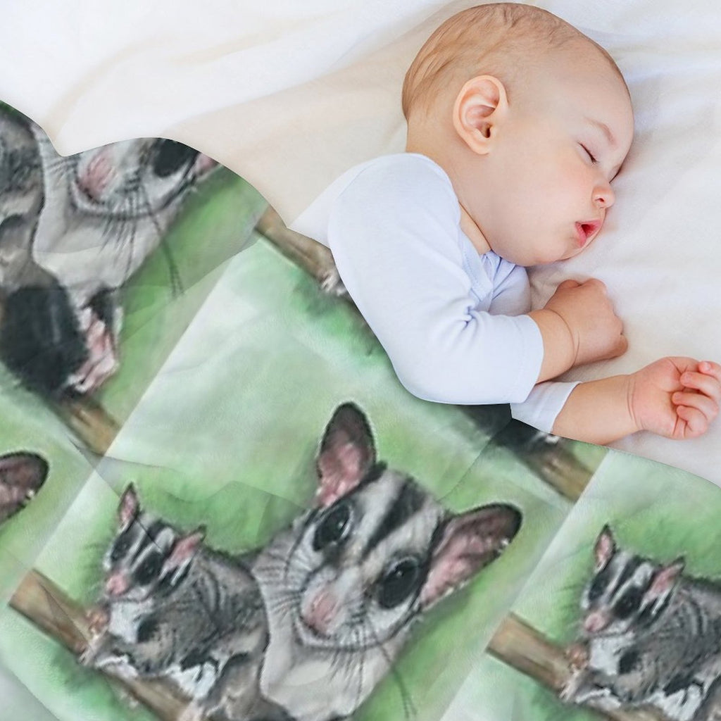 Sugar Glider Wrinkle-free Throw Blanket