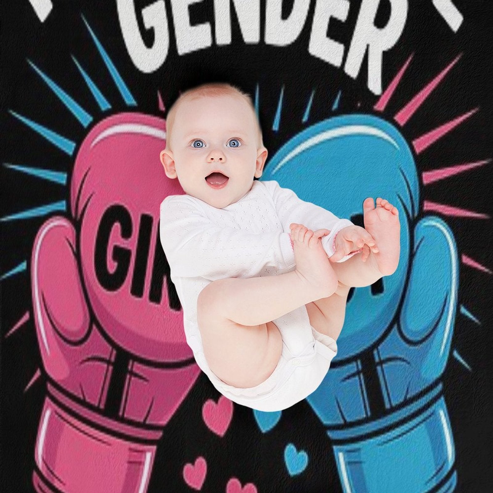 Gender Reveal Party Keeper Of Gender Boxing Pink Or Blue Travel-friendly Throw Blanket