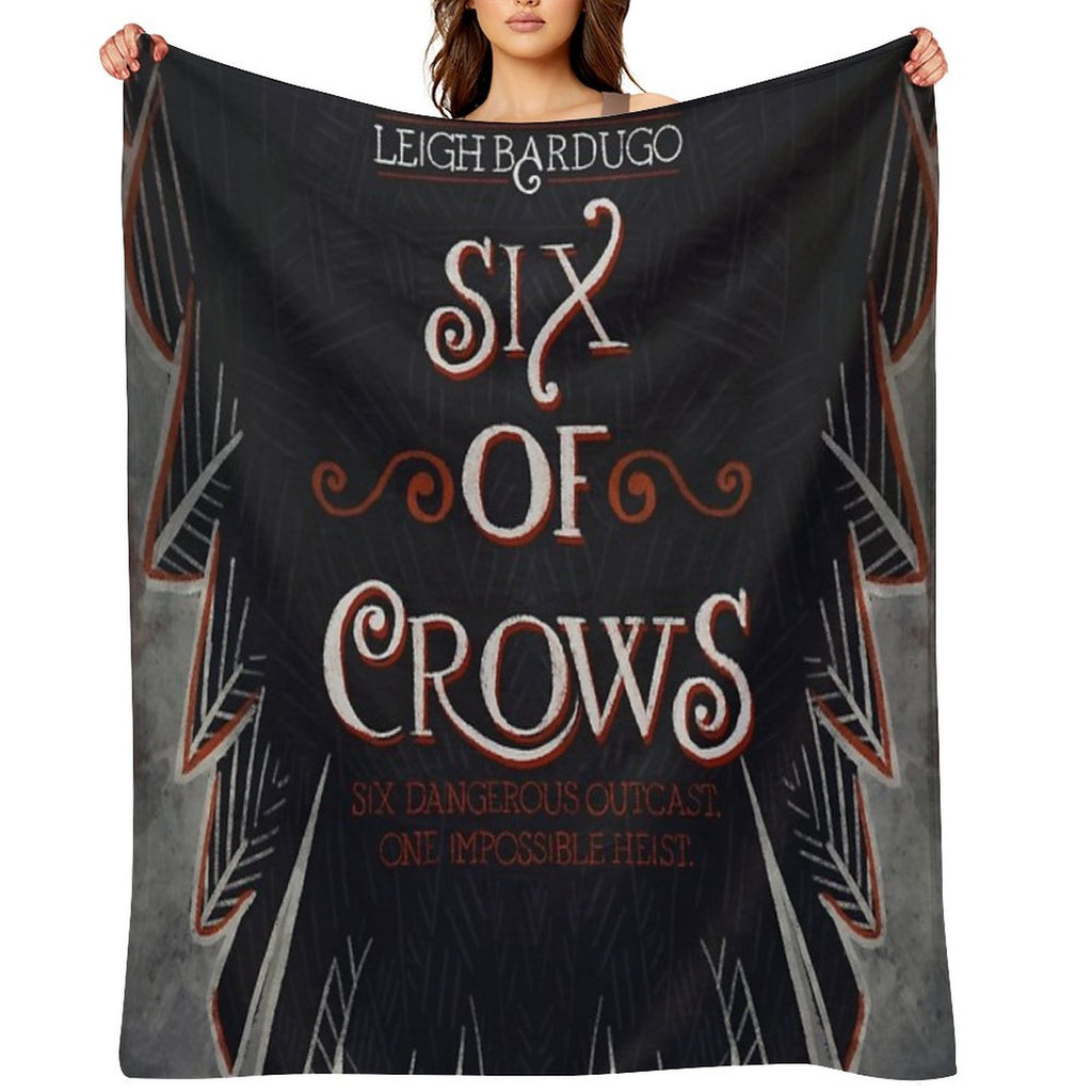 Six of Crows Book Cover Sustainable Throw Blanket