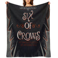 Six of Crows Book Cover Sustainable Throw Blanket