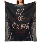 Six of Crows Book Cover Sustainable Throw Blanket