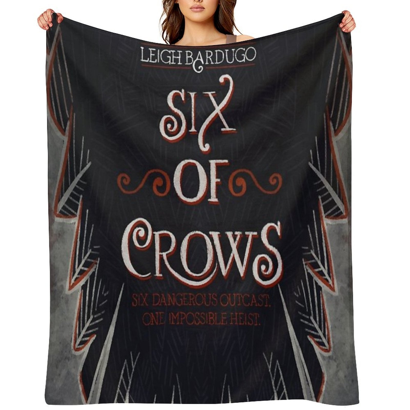 Six of Crows Book Cover Sustainable Throw Blanket