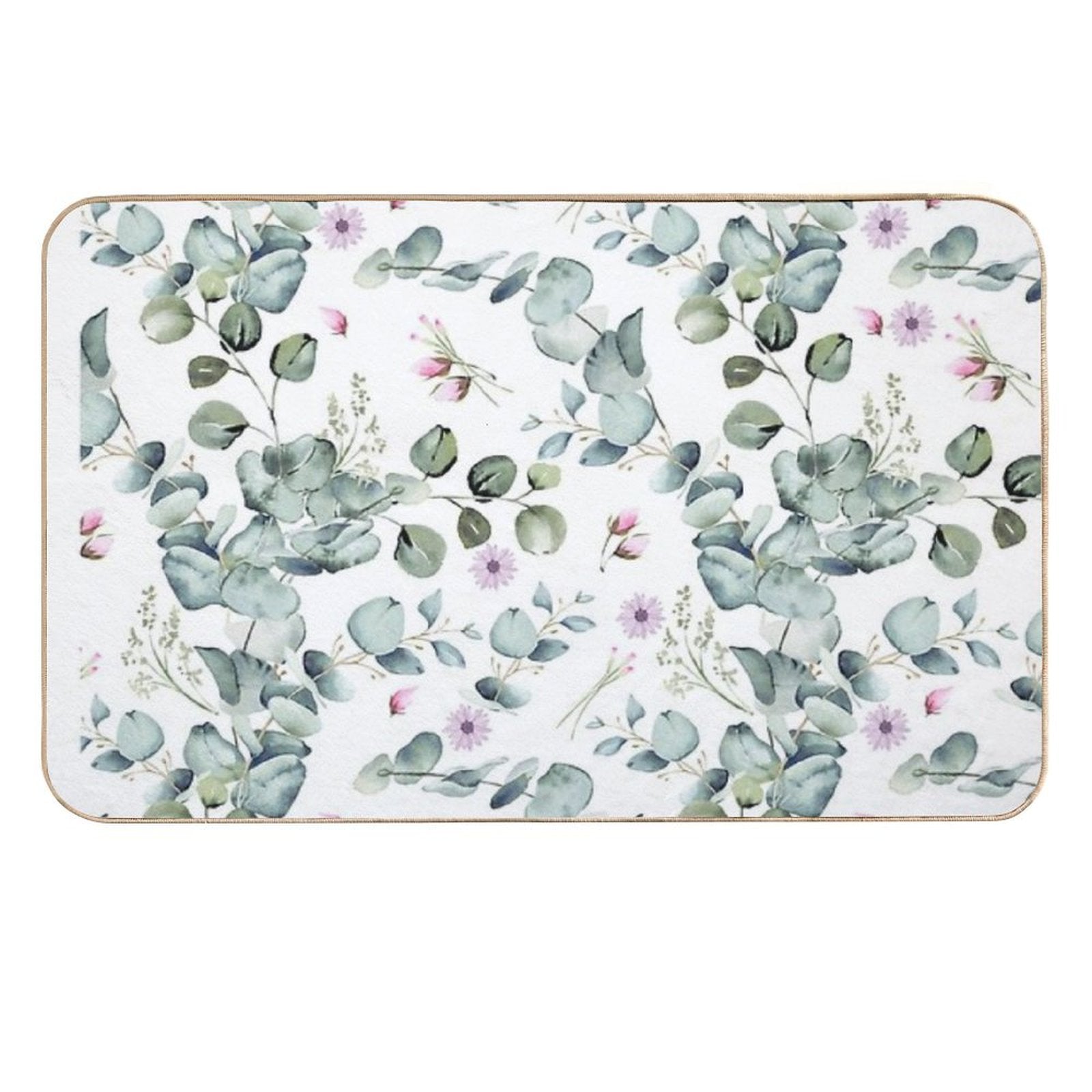 Miniature Garden with Petals  Absorbent Bath Mat