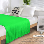 Perfect for Chroma Key  Green Screen Shrink-resistant Throw Blanket