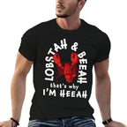 Funny Lobster Lobstah And Beeah Thats Why Im Heeah  Stretchy T-Shirt