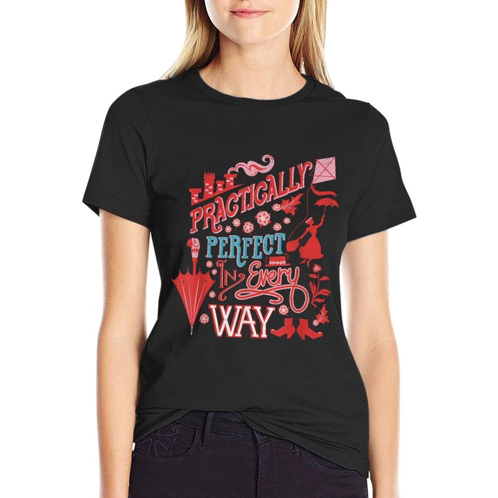 Disney Mary Poppins Practically Perfect In Every Way  Vintage-inspired T-Shirt