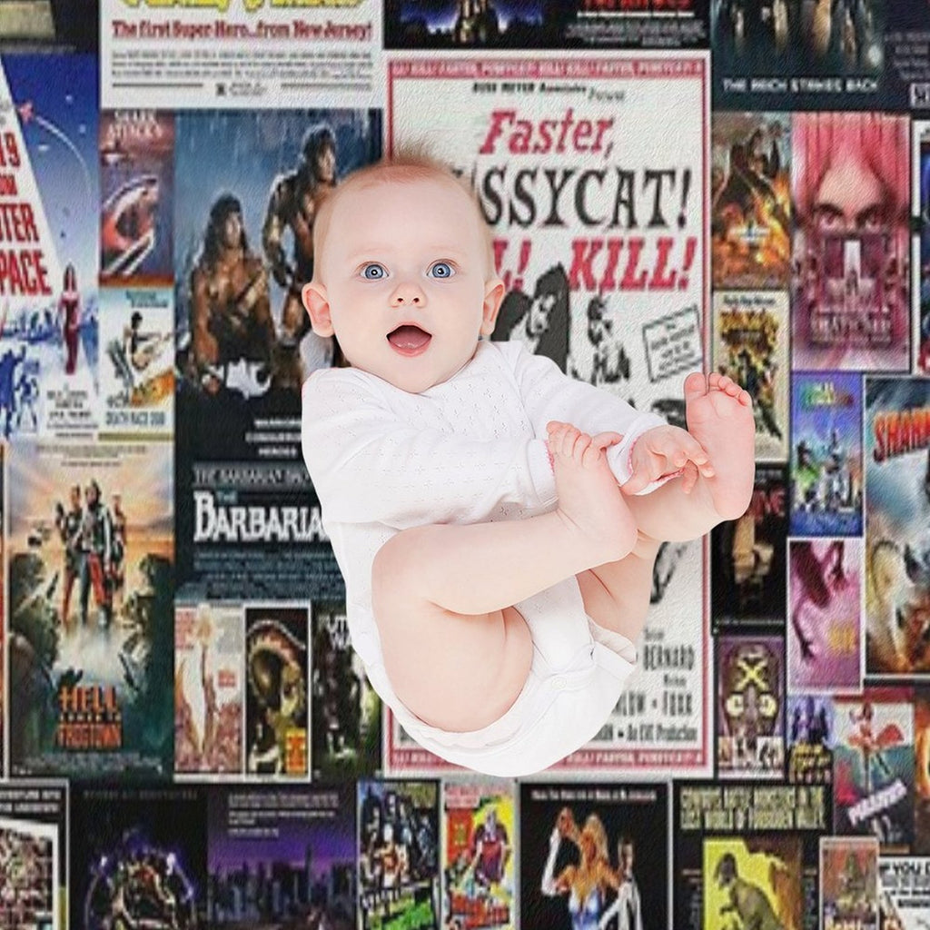 100 Best B-Movies of All Time Collage Lightweight Throw Blanket