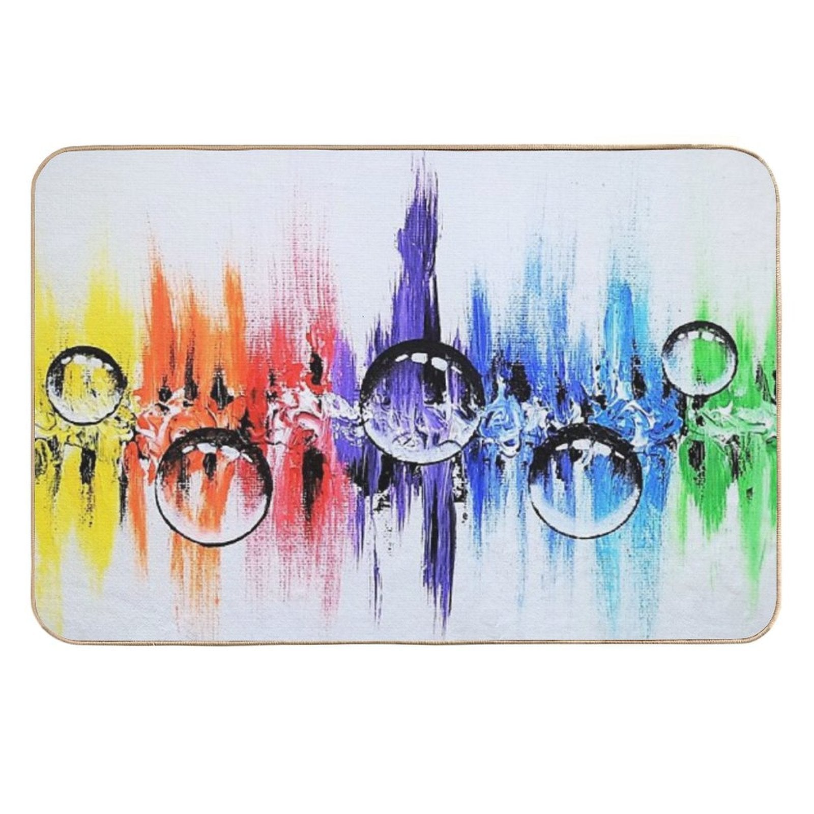 Eric Morecambe Rainbow Drops  Easy To Clean Bath Mat