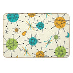 1950s Atomic Retro Pattern  Odorless Bath Mat