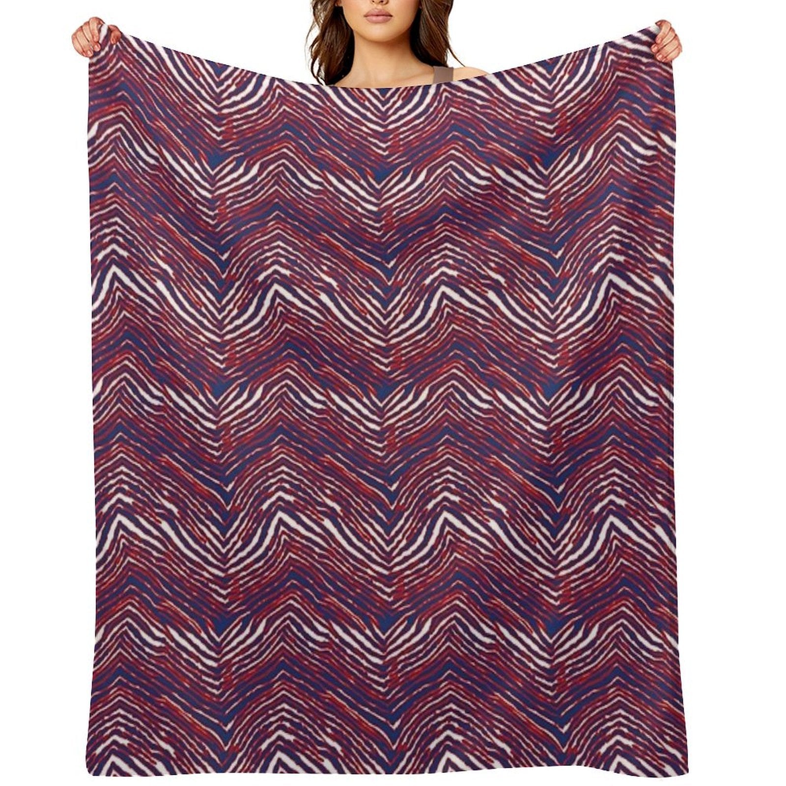 Buffalo ZigZag Pattern Gift-ready Throw Blanket
