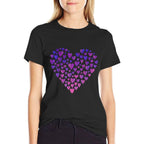Purple And Pink Ombre Hearts Comfortable T-Shirt