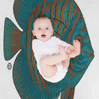 Discus Fish Japanese Style - Amazon Fish All-season Throw Blanket