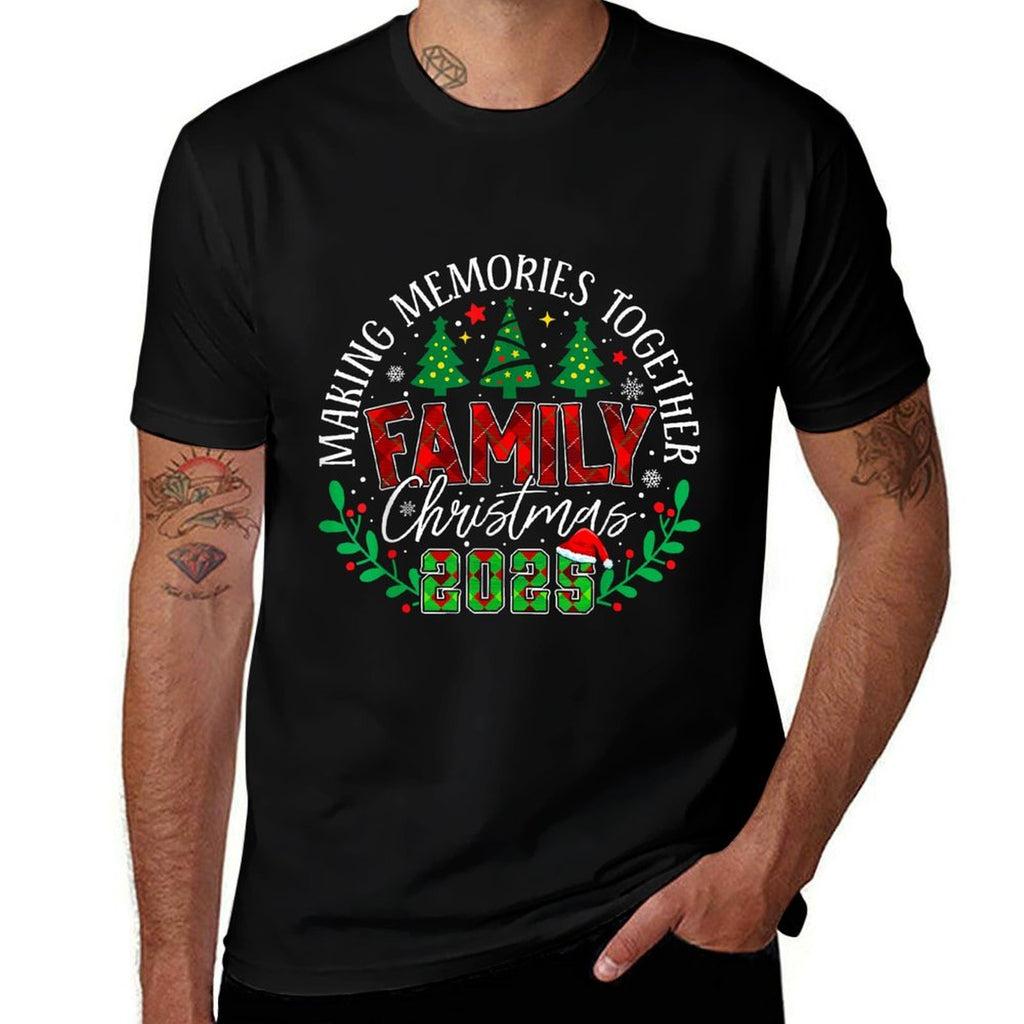 Matching Family Christmas 2025 Making Memories Together  Summer-ready Fabric T-Shirt
