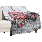 A Tractor Color Isolation Multi-functional Throw Blanket