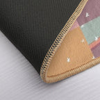 Retro 1980 Aesthetic Colour-block  Odorless Bath Mat