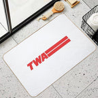 TWA Airlines - Vintage Logo  Fade-Resistant Bath Mat