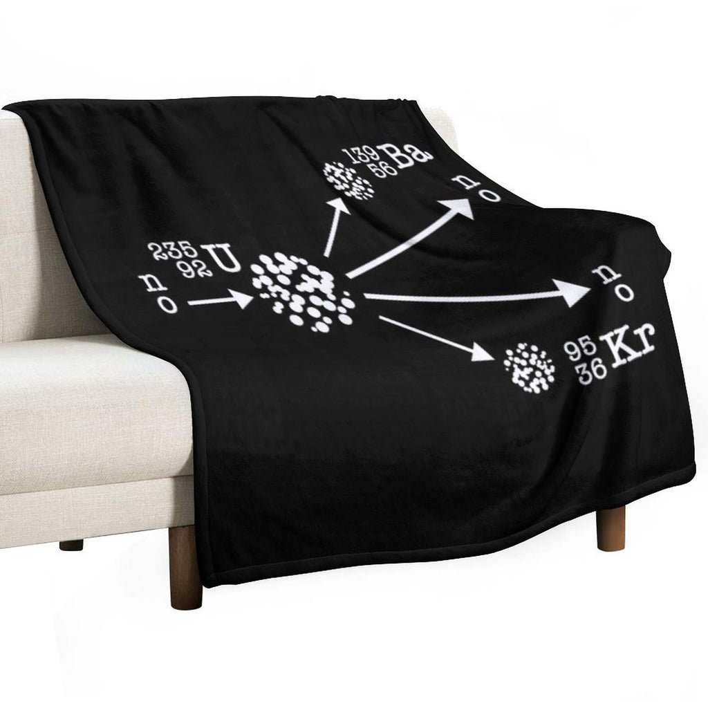 Nuclear Fission Nuclear Physicist Cool Nuclear Energy Easy Care Throw Blanket