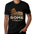 Cool Vintage Roma Italia Colosseum Souvenirs, Rome Italy  Cotton T-Shirt