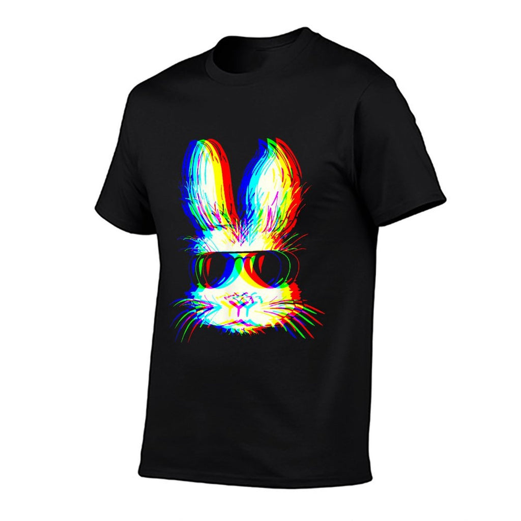 Bunny Trippy Vaporwave Easter Techno Rave EDM Music Party  Lightweight T-Shirt