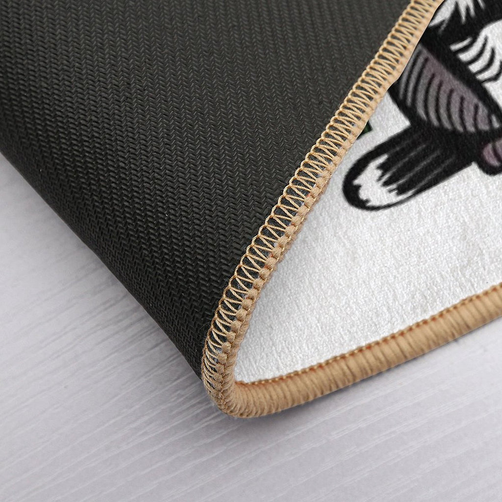 Cat with Wild Flowers  Versatile Bath Mat