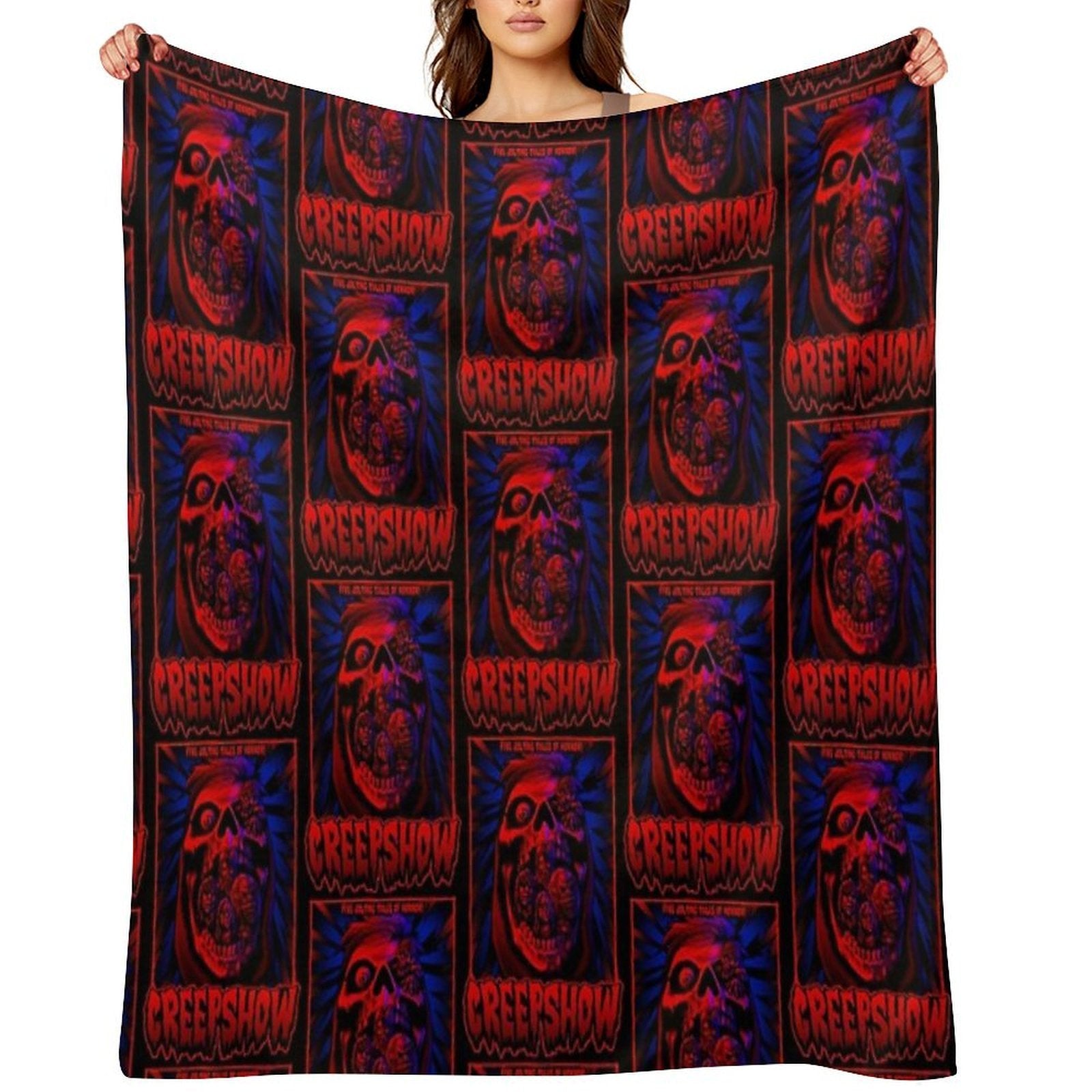Five Jolting Tales of Horror! Shrink-resistant Throw Blanket