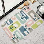 Retro Mid Century Modern Abstract Pattern 160  Slip-Resistant Bath Mat