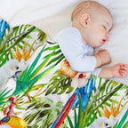 Tropical Parrot, Cockatoo And Toucan Rainforest Durable Throw Blanket