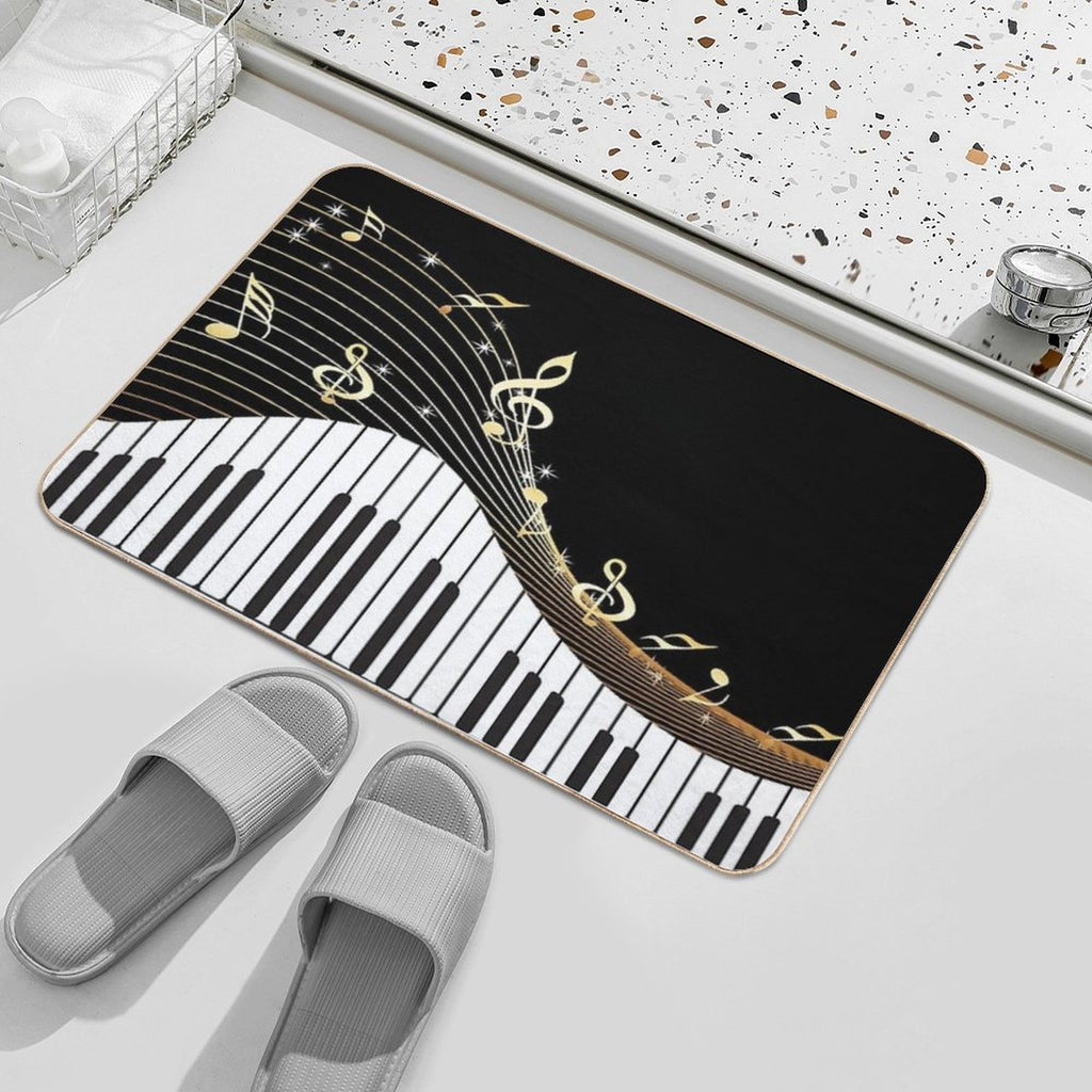 Ivory Keys Piano Music  Non-Slip Bath Mat