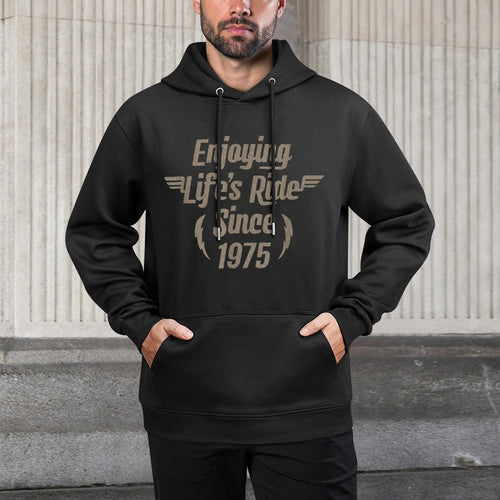 50 Year Old Motorcycle Rider Motorcyclist 1975 50th Birthday Pilling-Resistant Hoodie