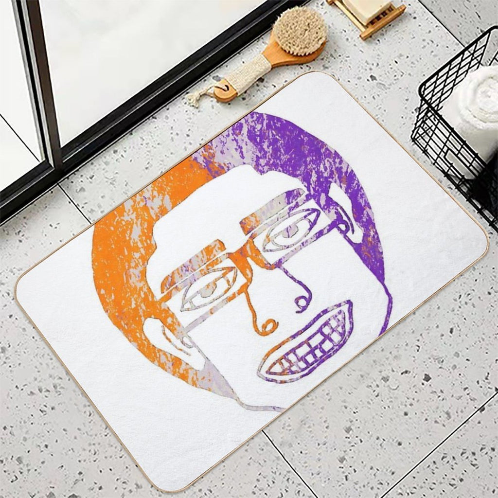 JumboInversePurpleOrangeWan  Anti-Trip Bath Mat