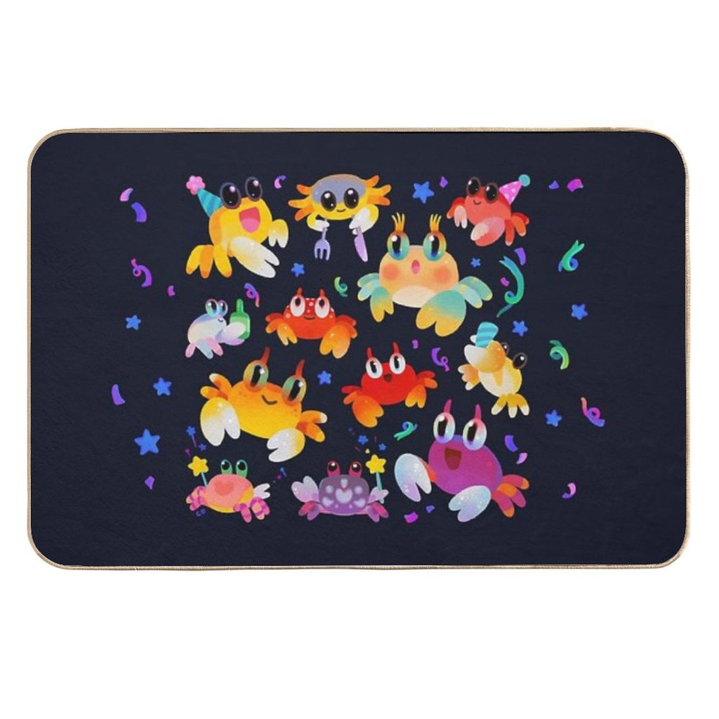 Party Crab  Dirt-Trapping Bath Mat