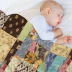 Vintage Home Made Patchwork With Diverse Patterns Sustainable Throw Blanket