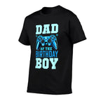 Dad of The Birthday Boy Matching Video Gamer Birthday Party  Oversized Silhouette T-Shirt