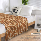 Giraffe Animal Print Fluffy Pattern Anti-pilling Throw Blanket