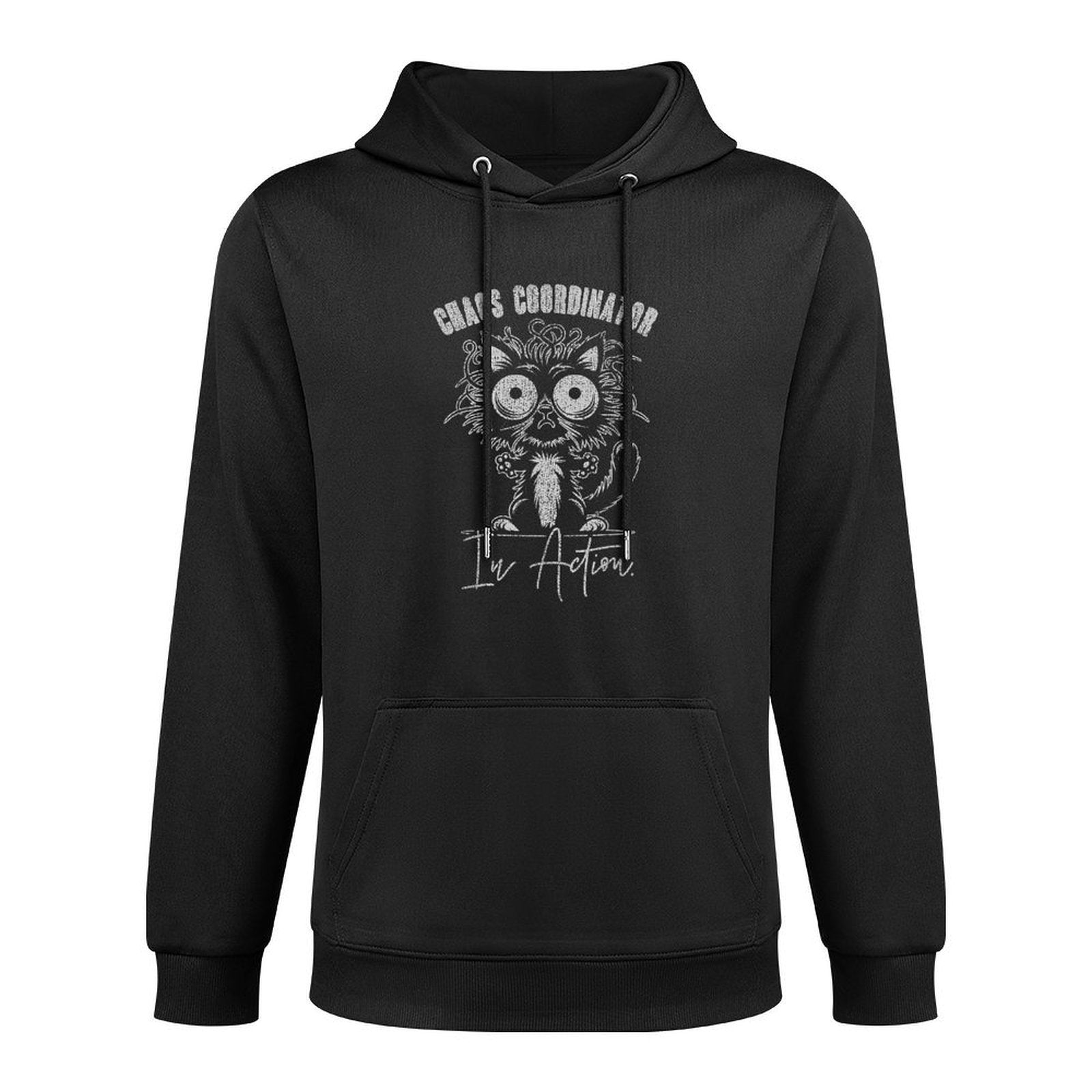 Chaos Coordinator Meme Frazzled Cat For Busy Chaotic Parent All-Day Comfort Hoodie
