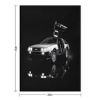 1982 DeLorean DMC-12 Iconic Artwork - Retro Car Art Shrink-resistant Throw Blanket