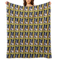 Taj - Border Collie Dog Painting Premium Throw Blanket