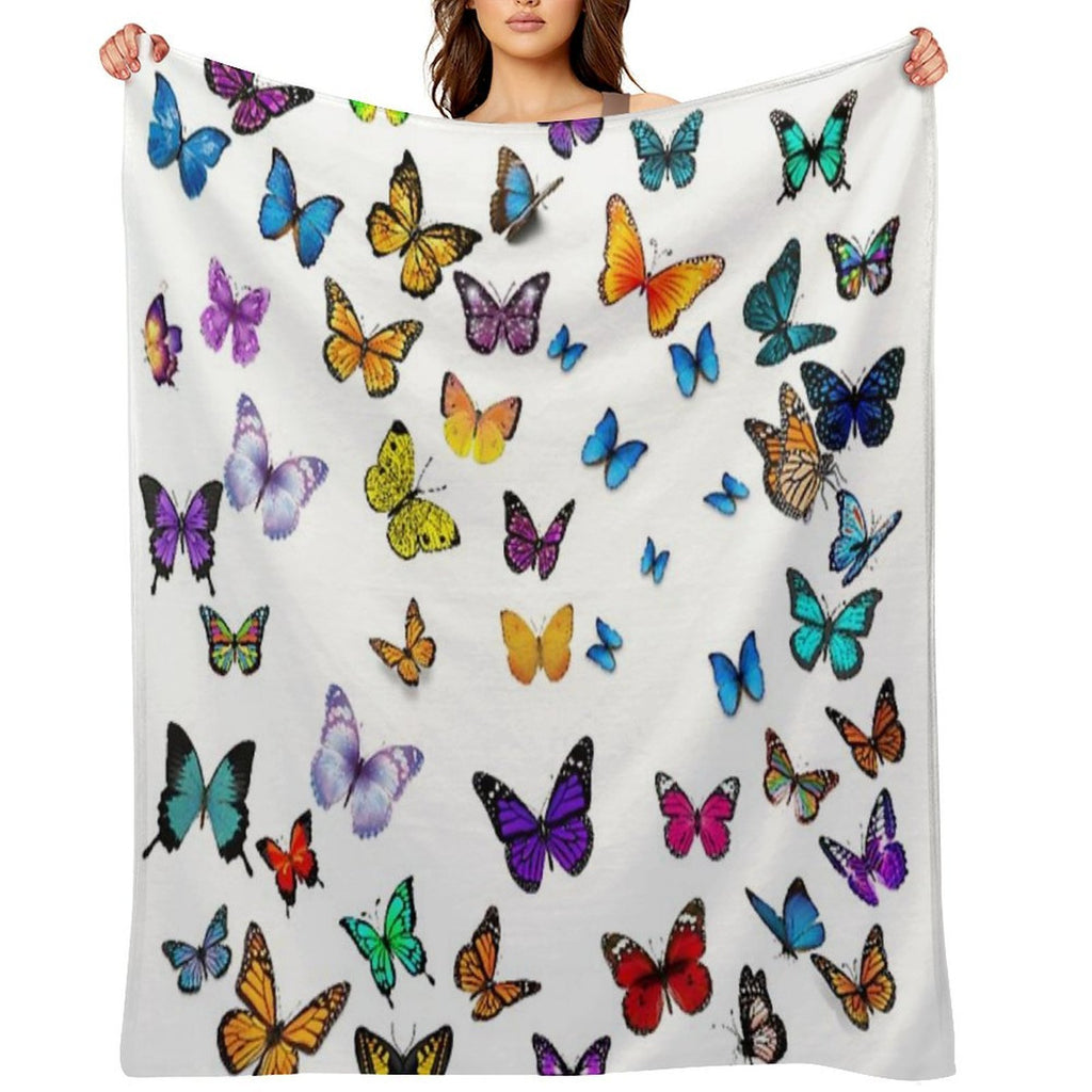Butterfly Crazy Anti-pilling Throw Blanket