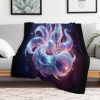 Celestial Kitsune Quick-dry Throw Blanket