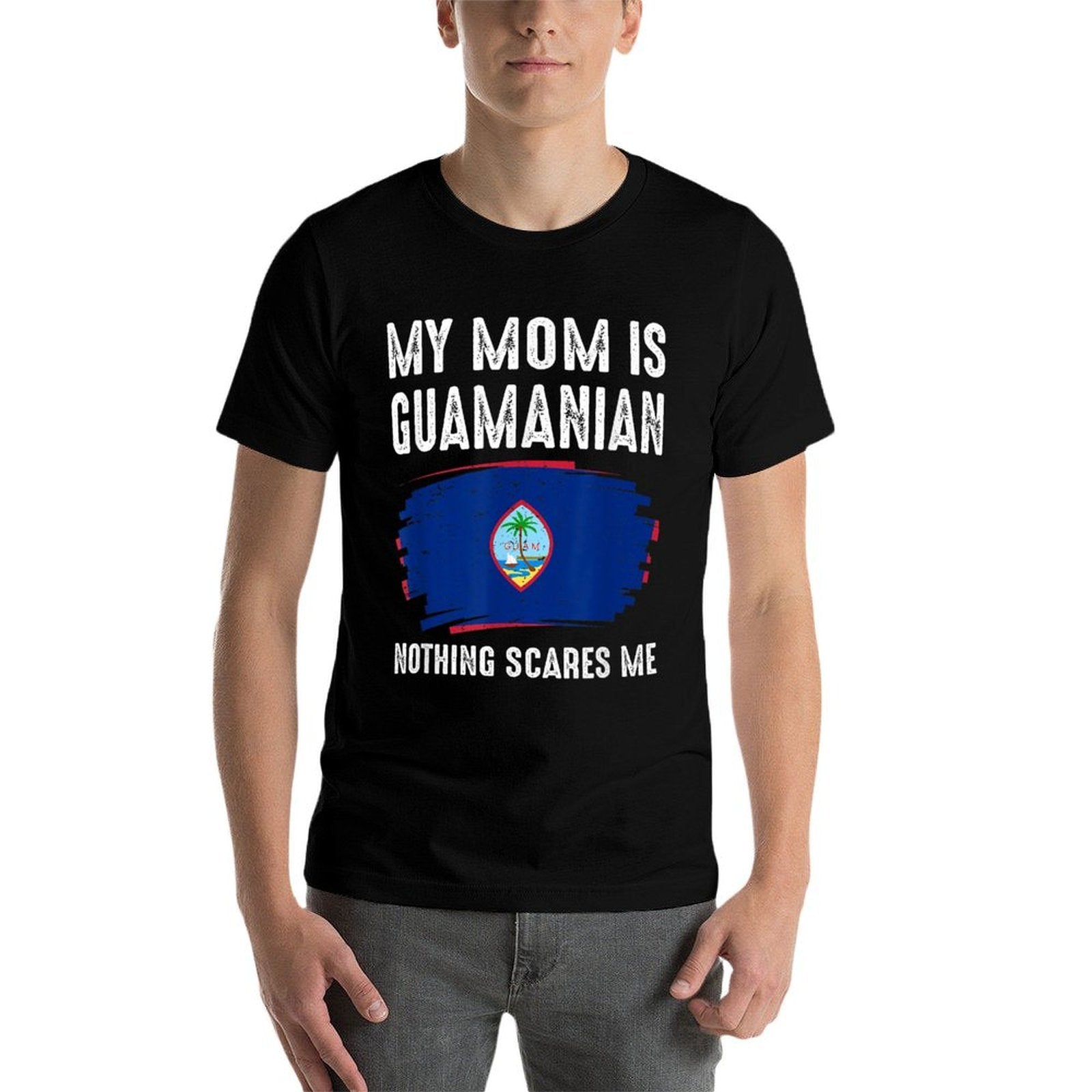 My Mom Is Guamanian Guam Pride Heritage Roots  Oversized Silhouette T-Shirt