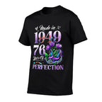 Womens 76th Birthday Floral Made in 1949 Gifts 76 Years Old  Lightweight T-Shirt