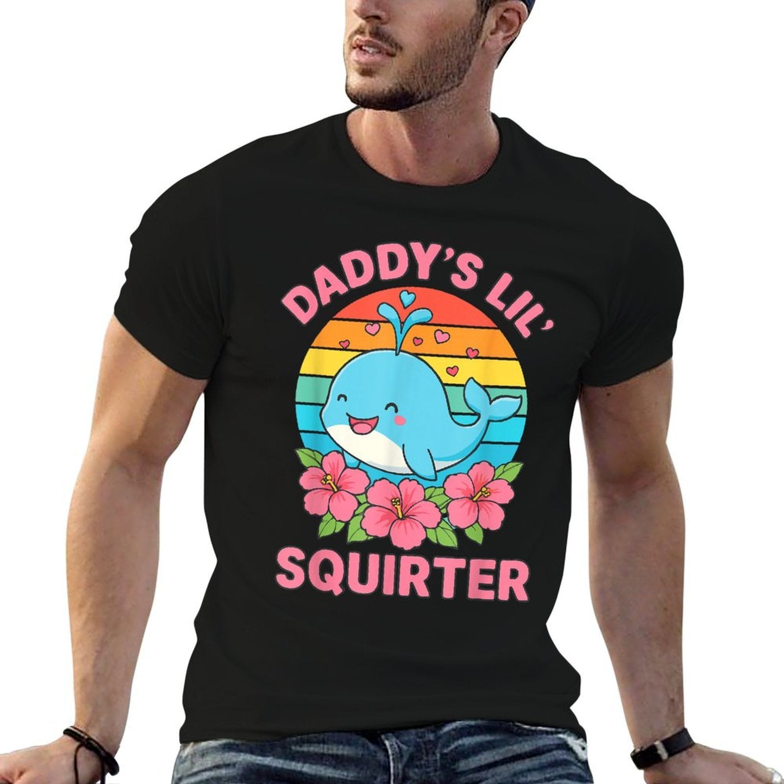Inappropriate Funny Daddys Lil Squirter Embarrassing Women  Moisture-wicking T-Shirt