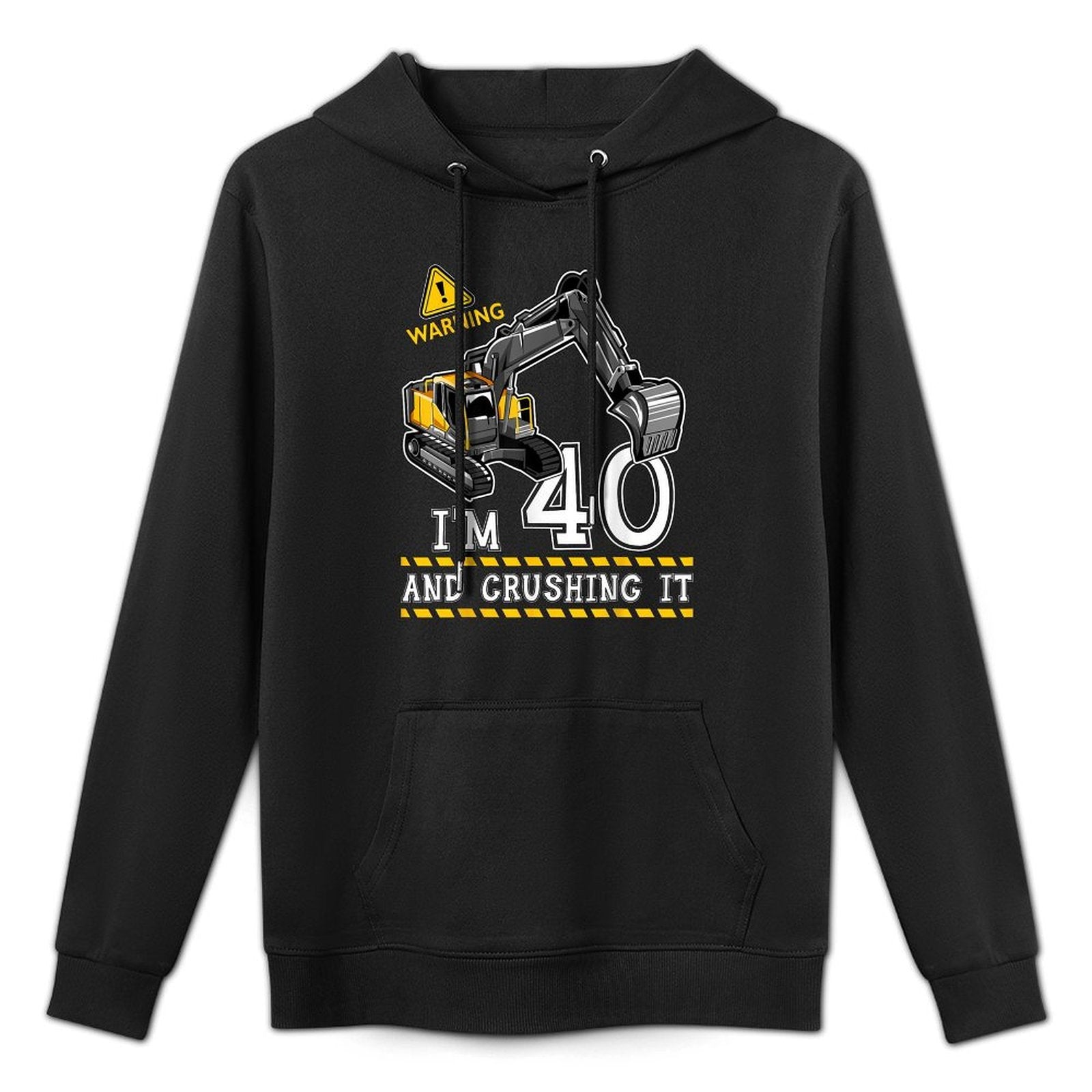 I'm 40th Birthday Construction Truck Theme 40 Year Old Unisex Design Hoodie